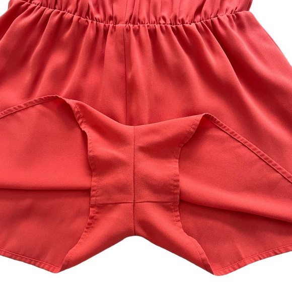 Leith Orange Vneck Wrap Top Romper - Picture 5 of 6